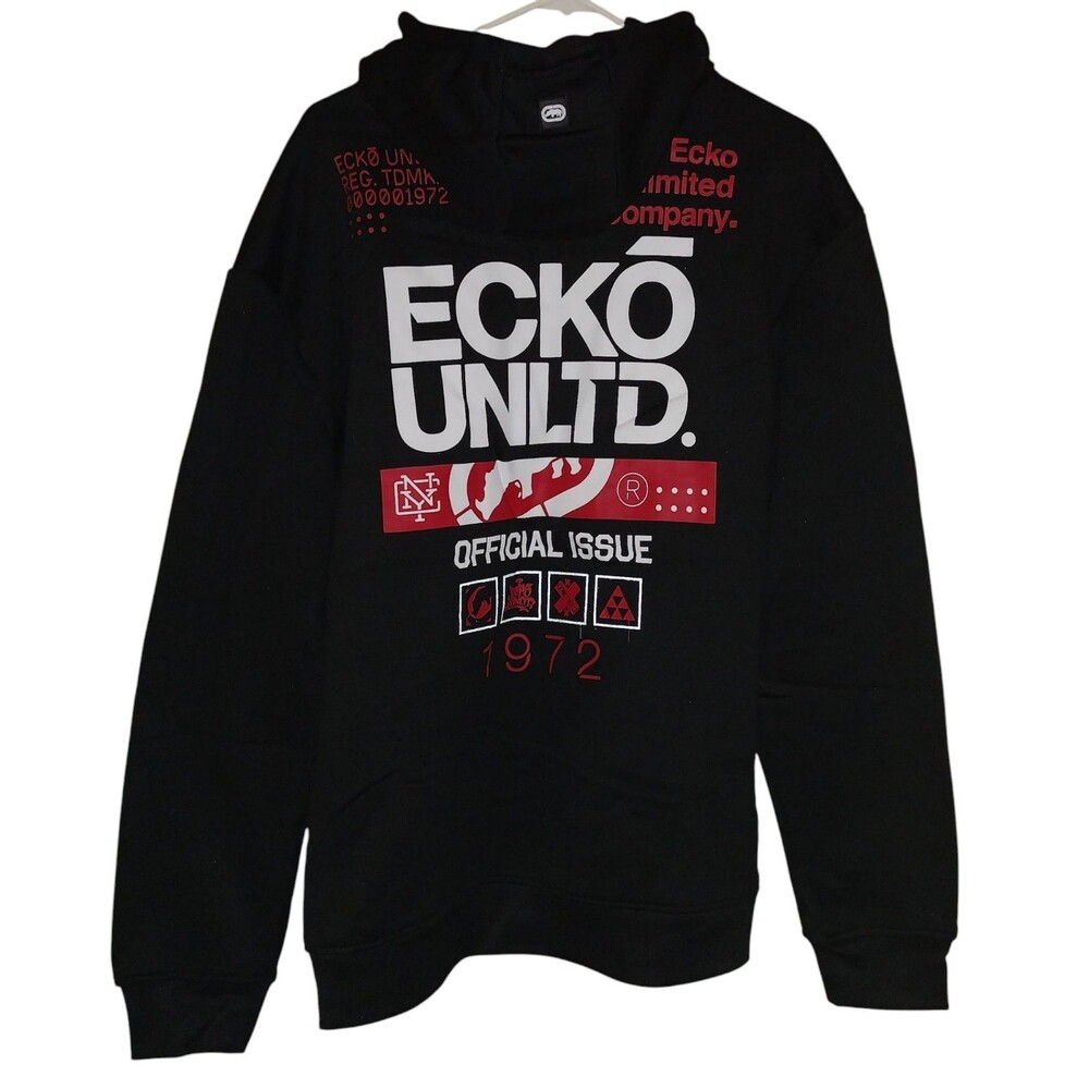 Ecko Unltd Hoodie Men's Large Black NEW with TAGS - Picture 2 of 10